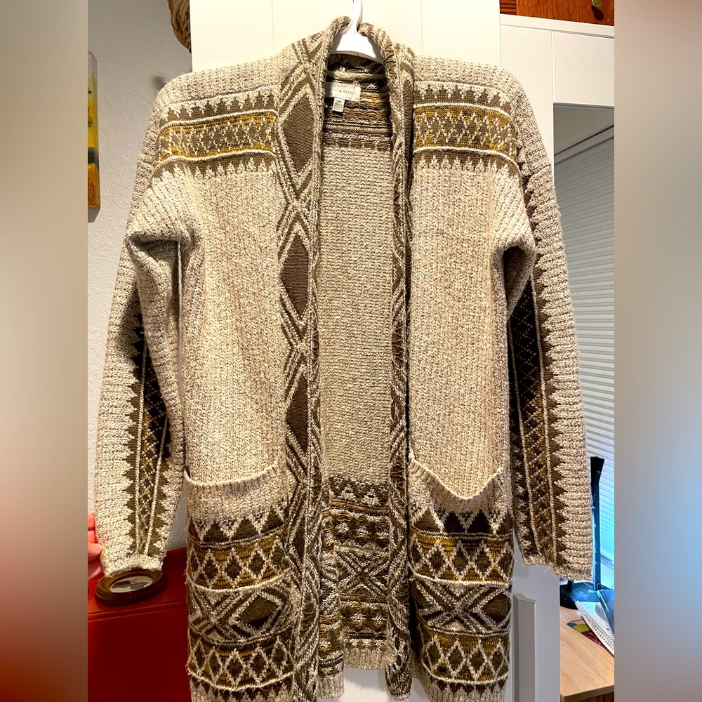 Lucky Aztec Cotton Blend Sweater